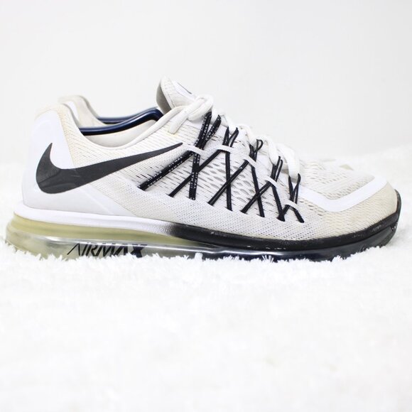 Nike Air Max 2015 Shoes Mens 9.5 White Black knit CD7625-100 Running Walking Gym - Picture 6 of 15